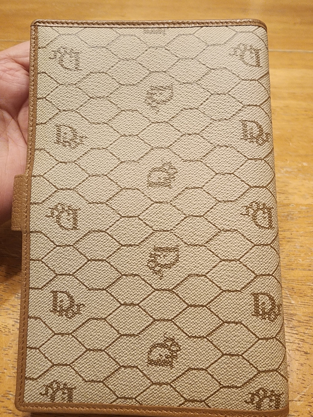 vintage Christian Dior brown honeycomb pattern planner or agenda cover - Picture 7 of 16